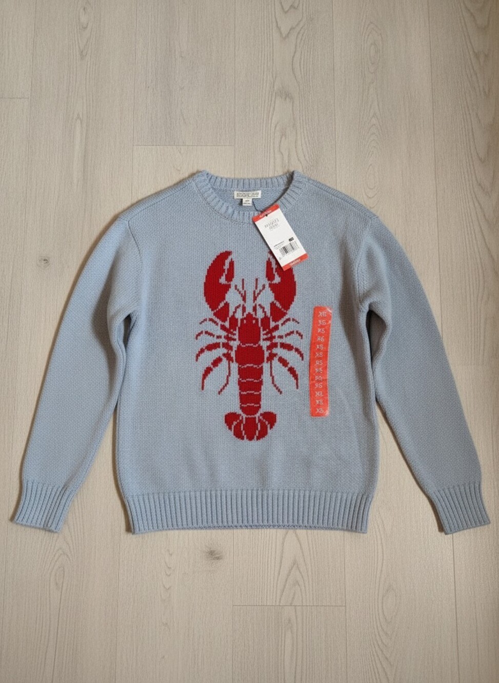 Mighty Fine Lobster Americana Crew Sweater XS NWT